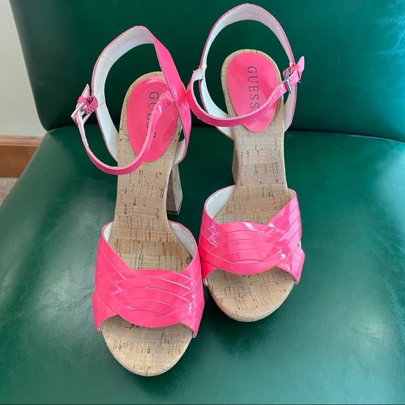 Guess Pink Strappy Heels - Size 8 - Picture 3 of 9